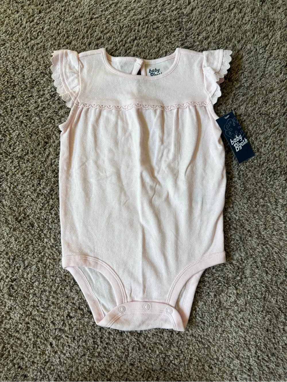 OshKosh B'gosh Light Pink Ruffle Sleeve Bodysuit
